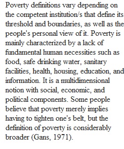 Poverty Analysis Paper